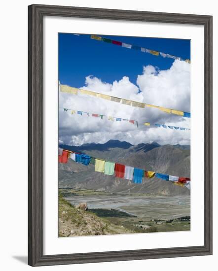 Prayer Flags, Ganden Monastery, Near Lhasa, Tibet, China-Ethel Davies-Framed Photographic Print