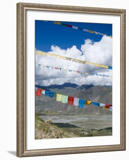 Prayer Flags, Ganden Monastery, Near Lhasa, Tibet, China-Ethel Davies-Framed Photographic Print