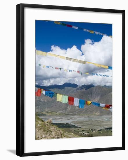 Prayer Flags, Ganden Monastery, Near Lhasa, Tibet, China-Ethel Davies-Framed Photographic Print