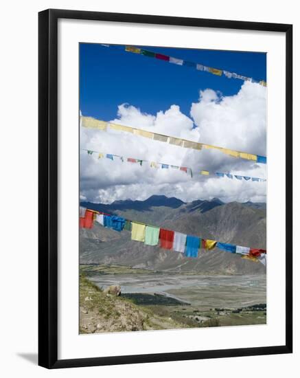 Prayer Flags, Ganden Monastery, Near Lhasa, Tibet, China-Ethel Davies-Framed Photographic Print