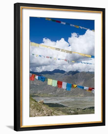 Prayer Flags, Ganden Monastery, Near Lhasa, Tibet, China-Ethel Davies-Framed Photographic Print