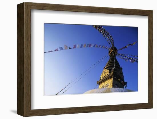 Prayer Flags Hanging from Swayambhunath Stupa-Paul Souders-Framed Photographic Print