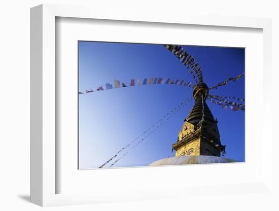 Prayer Flags Hanging from Swayambhunath Stupa-Paul Souders-Framed Photographic Print