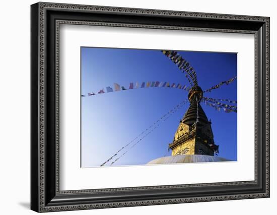 Prayer Flags Hanging from Swayambhunath Stupa-Paul Souders-Framed Photographic Print