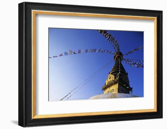 Prayer Flags Hanging from Swayambhunath Stupa-Paul Souders-Framed Photographic Print