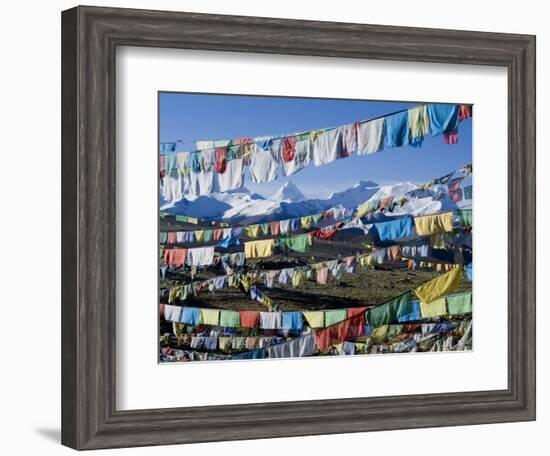 Prayer Flags, Himalayas, Tibet, China-Ethel Davies-Framed Photographic Print