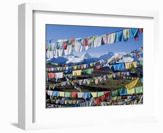 Prayer Flags, Himalayas, Tibet, China-Ethel Davies-Framed Photographic Print