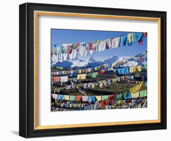 Prayer Flags, Himalayas, Tibet, China-Ethel Davies-Framed Photographic Print