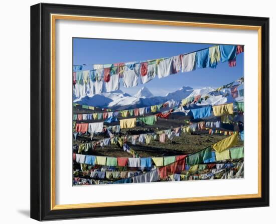 Prayer Flags, Himalayas, Tibet, China-Ethel Davies-Framed Photographic Print