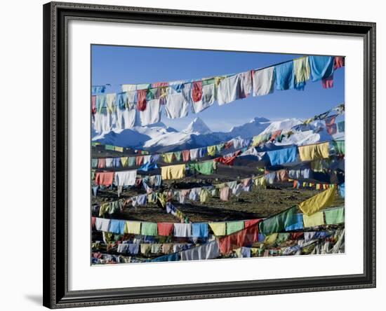 Prayer Flags, Himalayas, Tibet, China-Ethel Davies-Framed Photographic Print