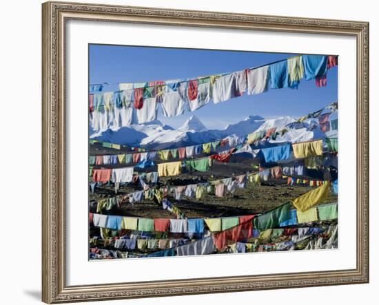 Prayer Flags, Himalayas, Tibet, China-Ethel Davies-Framed Photographic Print