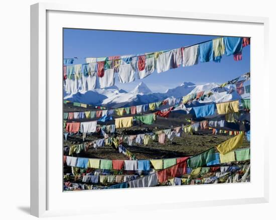 Prayer Flags, Himalayas, Tibet, China-Ethel Davies-Framed Photographic Print