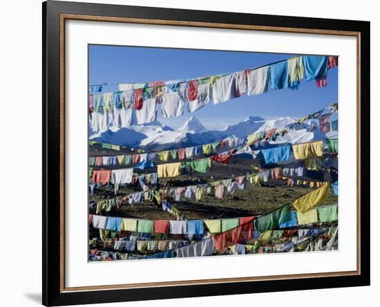 Prayer Flags, Himalayas, Tibet, China-Ethel Davies-Framed Photographic Print