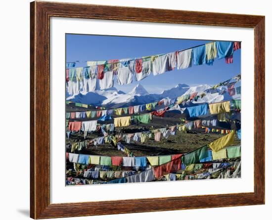 Prayer Flags, Himalayas, Tibet, China-Ethel Davies-Framed Photographic Print