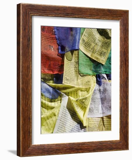 Prayer Flags, Mahakala Temple, Observatory Hill, Darjeeling, West Bengal, India-Jane Sweeney-Framed Photographic Print