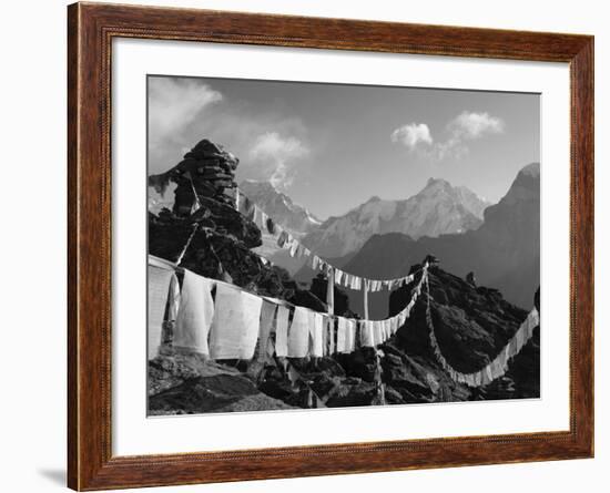 Prayer Flags, View From Gokyo Ri, 5483M, Gokyo, Sagarmatha National Park, Himalayas-Christian Kober-Framed Photographic Print