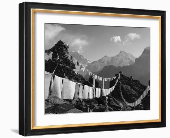 Prayer Flags, View From Gokyo Ri, 5483M, Gokyo, Sagarmatha National Park, Himalayas-Christian Kober-Framed Photographic Print
