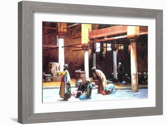 Prayer in a Mosque, 1892-Jean Leon Gerome-Framed Giclee Print