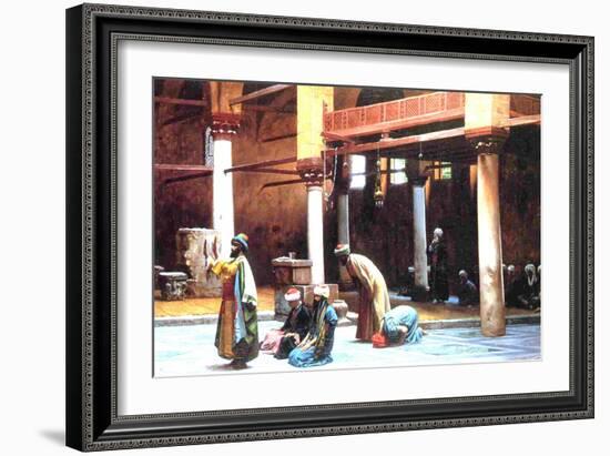 Prayer in a Mosque, 1892-Jean Leon Gerome-Framed Giclee Print