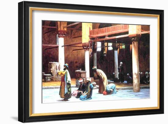 Prayer in a Mosque, 1892-Jean Leon Gerome-Framed Giclee Print