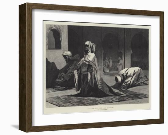 Prayer in a Turkish Mosque-null-Framed Giclee Print