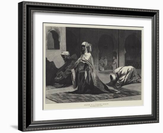 Prayer in a Turkish Mosque-null-Framed Giclee Print
