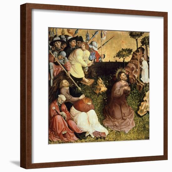 Prayer in Garden, Panel from the Wurzach Altarpiece, 1437-Hans Multscher-Framed Giclee Print