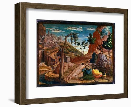 Prayer in the Garden of Olives after the Last Supper, Christ Goes to the Hill of Gethsemani, Which-Andrea Mantegna-Framed Giclee Print