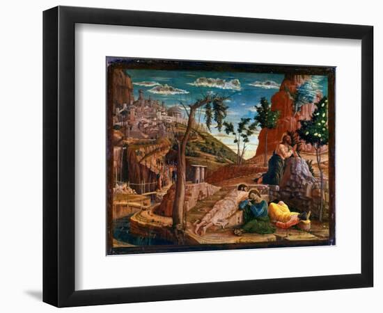 Prayer in the Garden of Olives after the Last Supper, Christ Goes to the Hill of Gethsemani, Which-Andrea Mantegna-Framed Giclee Print