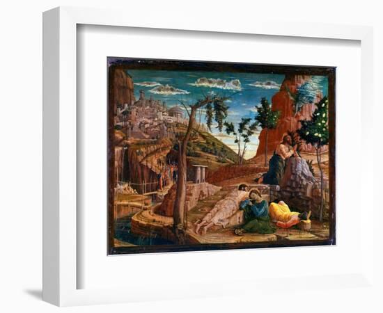 Prayer in the Garden of Olives after the Last Supper, Christ Goes to the Hill of Gethsemani, Which-Andrea Mantegna-Framed Giclee Print