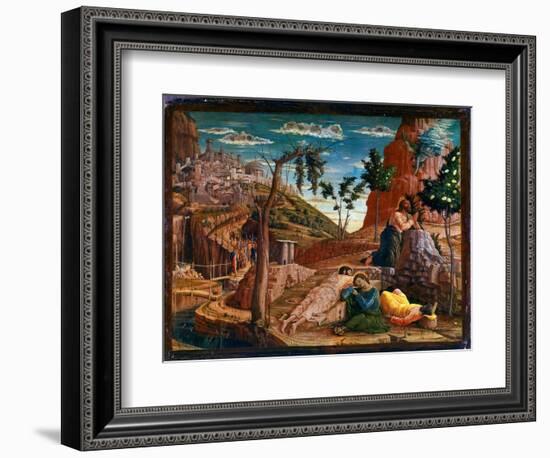 Prayer in the Garden of Olives after the Last Supper, Christ Goes to the Hill of Gethsemani, Which-Andrea Mantegna-Framed Giclee Print