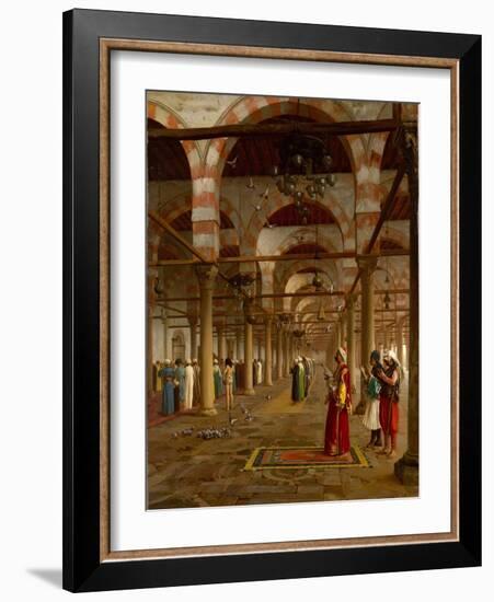 Prayer in the Mosque, 1871-Jean Leon Gerome-Framed Giclee Print