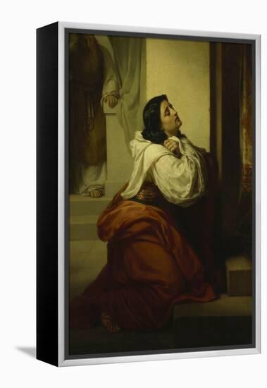 Prayer of Hannah, the Mother of Samuel the Prophet, 1864-Vasili Petrovich Vereshchagin-Framed Premier Image Canvas