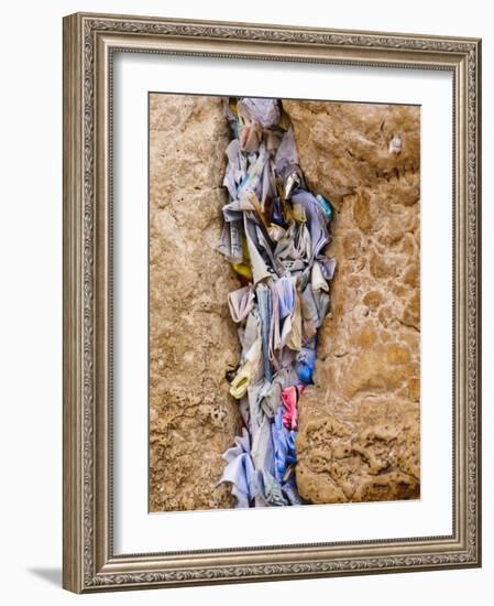 Prayer Papers Stuffed into the Western Wall, Jerusalem, Israel, Middle East-Michael DeFreitas-Framed Photographic Print