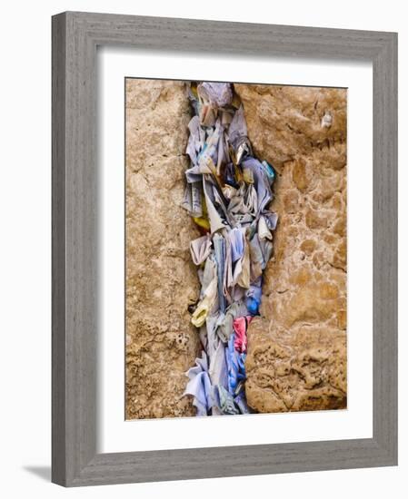 Prayer Papers Stuffed into the Western Wall, Jerusalem, Israel, Middle East-Michael DeFreitas-Framed Photographic Print