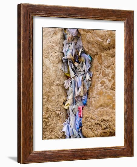 Prayer Papers Stuffed into the Western Wall, Jerusalem, Israel, Middle East-Michael DeFreitas-Framed Photographic Print