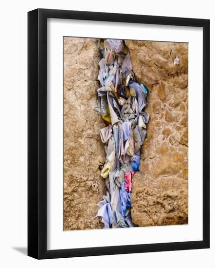 Prayer Papers Stuffed into the Western Wall, Jerusalem, Israel, Middle East-Michael DeFreitas-Framed Photographic Print