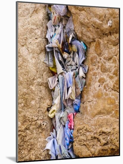 Prayer Papers Stuffed into the Western Wall, Jerusalem, Israel, Middle East-Michael DeFreitas-Mounted Photographic Print