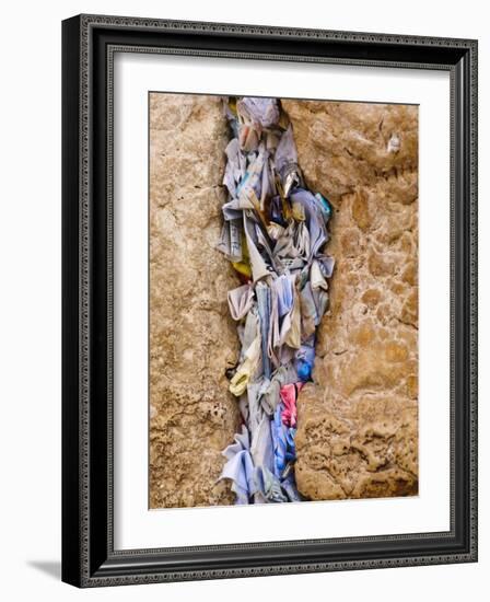 Prayer Papers Stuffed into the Western Wall, Jerusalem, Israel, Middle East-Michael DeFreitas-Framed Photographic Print