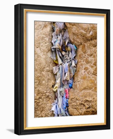 Prayer Papers Stuffed into the Western Wall, Jerusalem, Israel, Middle East-Michael DeFreitas-Framed Photographic Print