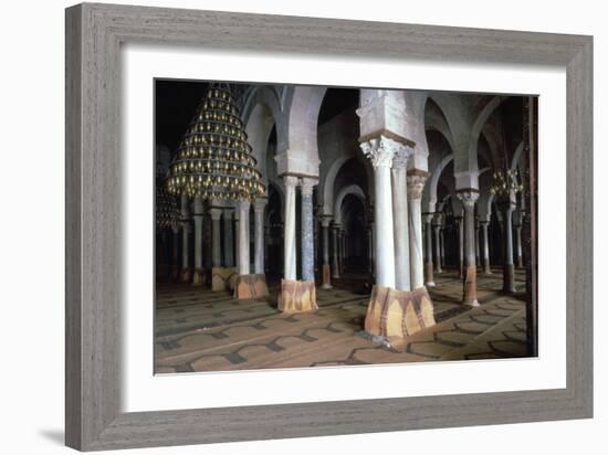 Prayer Room of the Great Mosque in Kairouan, 7th Century-CM Dixon-Framed Photographic Print