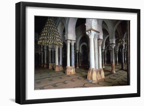 Prayer Room of the Great Mosque in Kairouan, 7th Century-CM Dixon-Framed Photographic Print