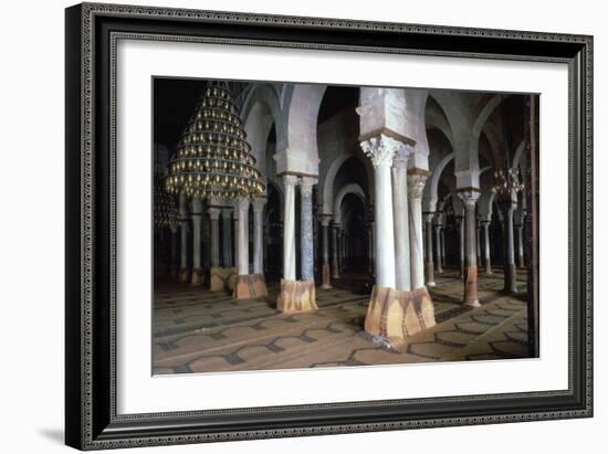 Prayer Room of the Great Mosque in Kairouan, 7th Century-CM Dixon-Framed Photographic Print