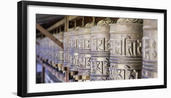 Prayer Wheels at the Buddhist Monastery in Tengboche in the Khumbu Region of Nepal, Asia-John Woodworth-Framed Photographic Print