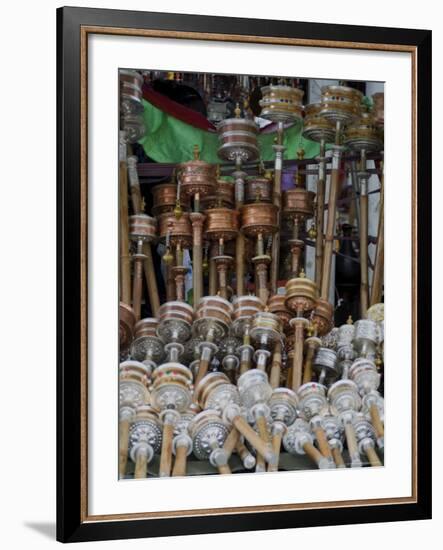 Prayer Wheels, Barkhor, Lhasa, Tibet, China-Ethel Davies-Framed Photographic Print