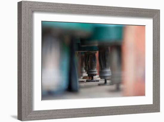 Prayer Wheels, Bhutan (Photo)-null-Framed Giclee Print