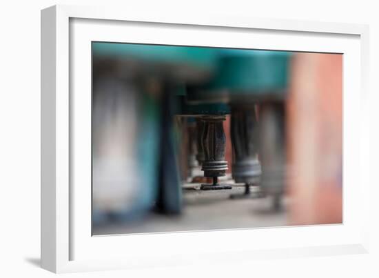 Prayer Wheels, Bhutan (Photo)-null-Framed Giclee Print