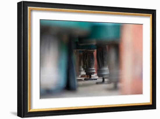 Prayer Wheels, Bhutan (Photo)-null-Framed Giclee Print