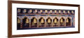 Prayer Wheels in a Temple, Chimi Lhakhang, Punakha, Bhutan-null-Framed Photographic Print