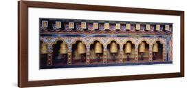 Prayer Wheels in a Temple, Chimi Lhakhang, Punakha, Bhutan-null-Framed Photographic Print